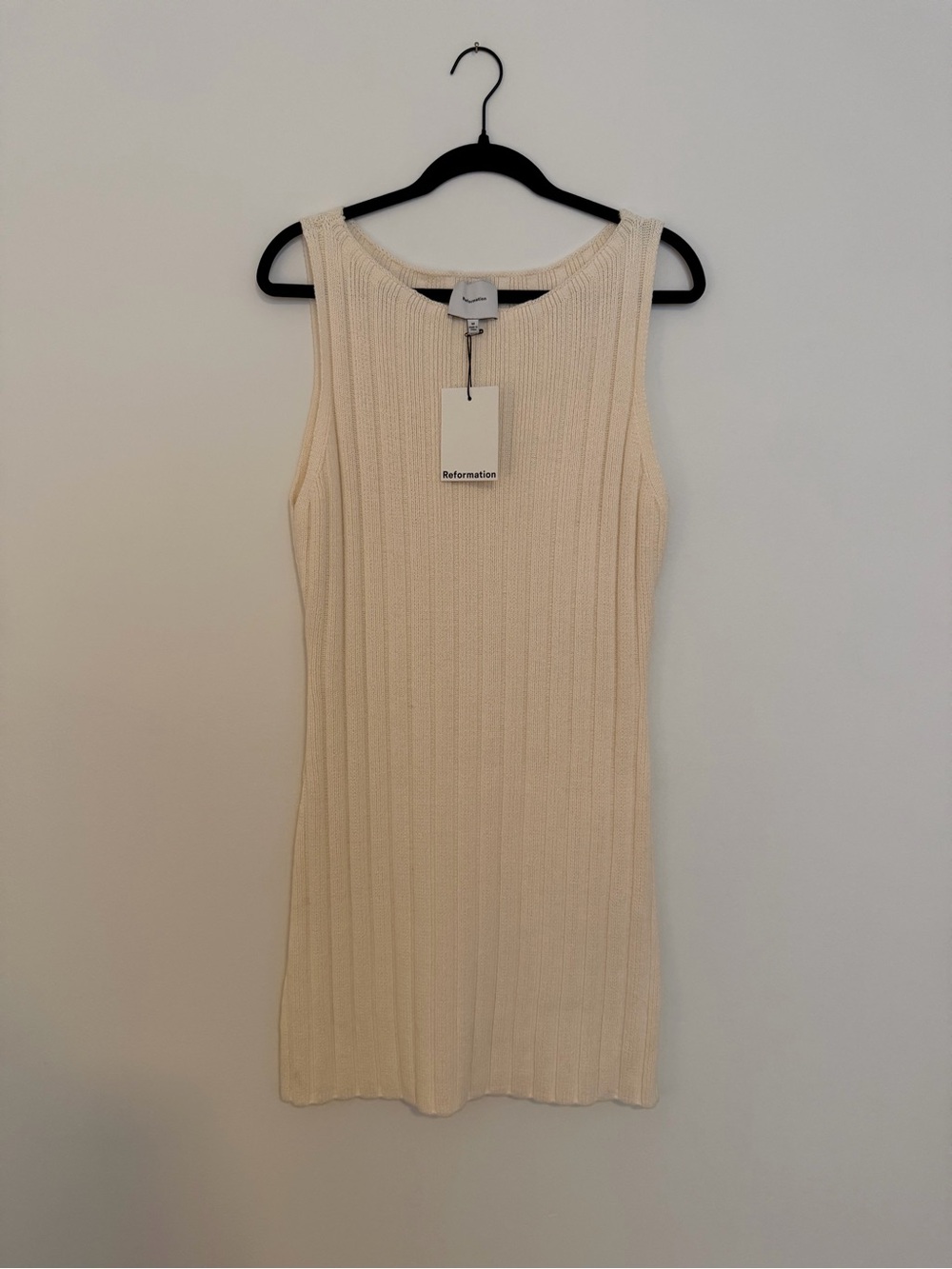 Reformation Cream Ribbed Sweater Dress - Picture 6 of 8